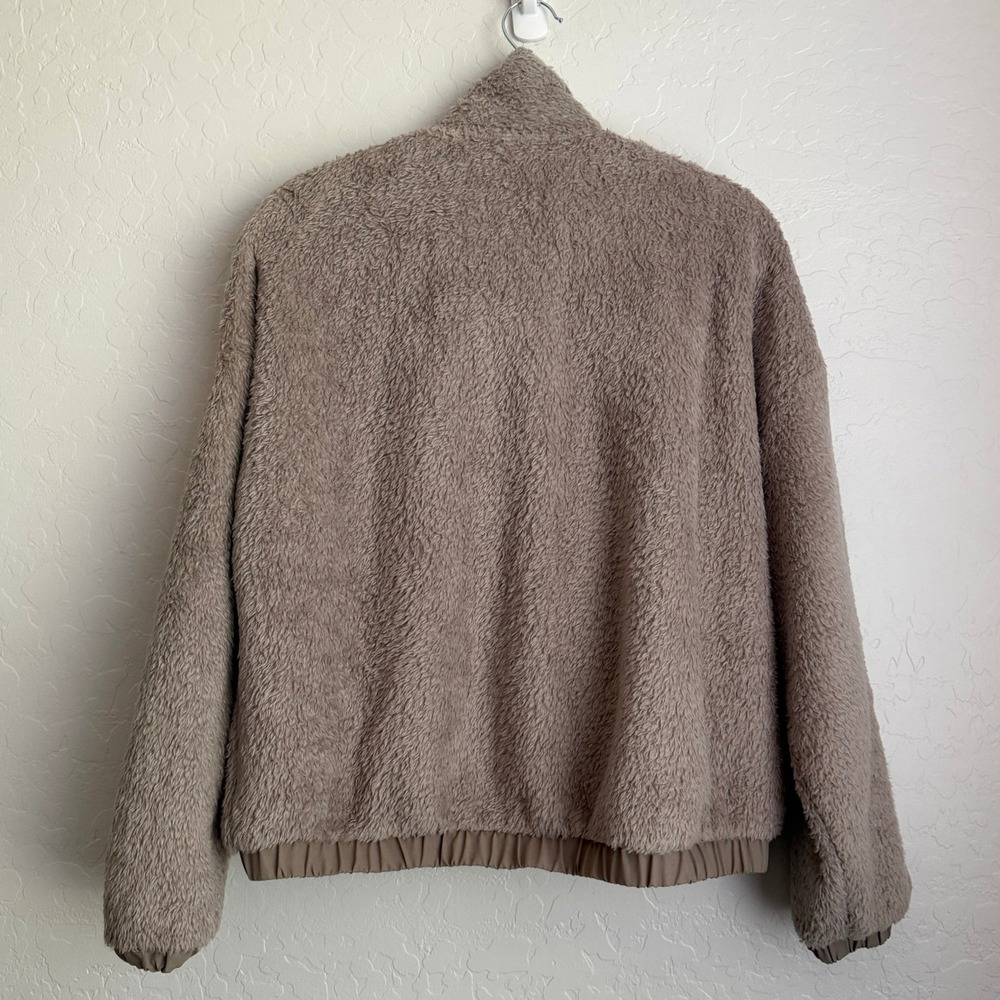 Vuori Women's Cozy Sherpa Full Zip Fleece Jacket Tan Medium VW530 - Picture 3 of 14